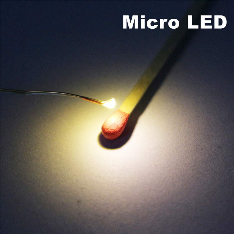 [Australia - AusPower] - 25pcs Pre-soldered Micro Litz Wired Leads Warm White SMD Led 0603 + Muti-Resistor New (2)Warm White 25 Count (Pack of 1) 