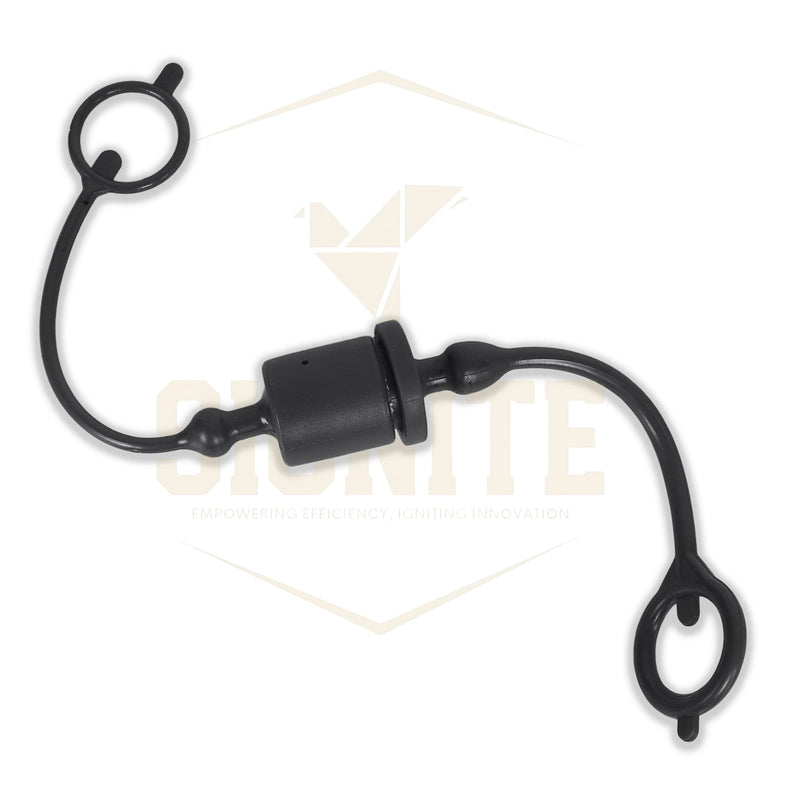 [Australia - AusPower] - 2 Set,1/2 Tractor Hydraulic Coupler Male Dust Cap and Female Plug Cover,ISO A Hydraulic Quick Disconnects Port Plug Fittings By Signite (Black) Black 