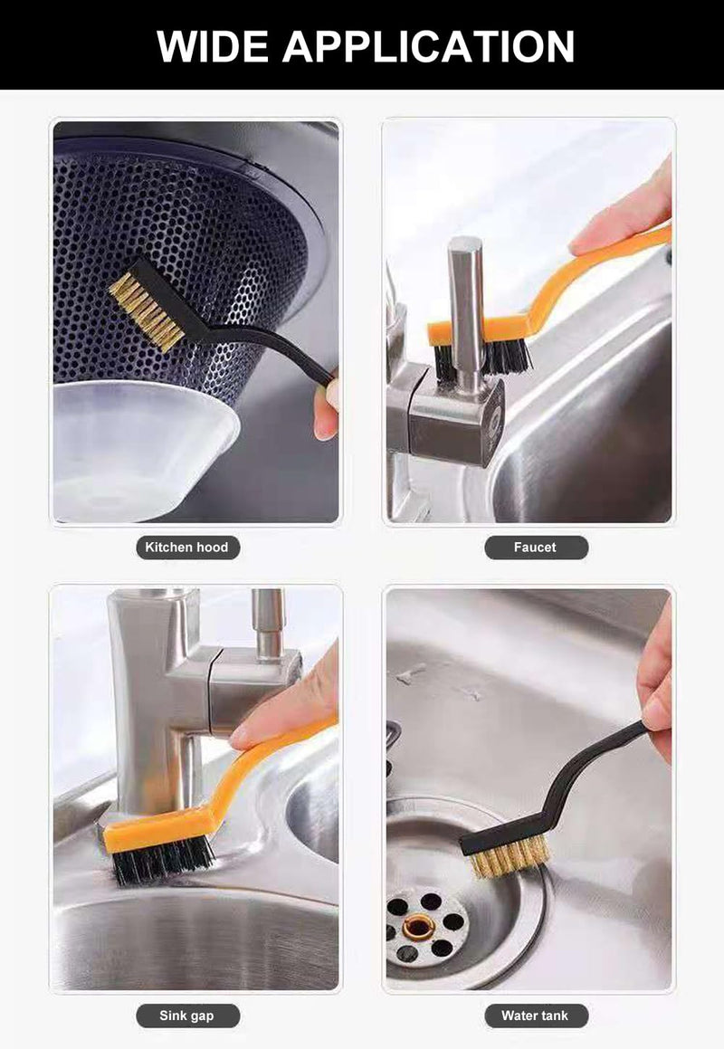 [Australia - AusPower] - 3 Pack Rust Remover Brass Brush, Small Wire Brush Brass Wire Brush, Brass Brushes for Cleaning, Brass Brush Tool Rust Remover for Metal (3 Brass) 3 Brass 