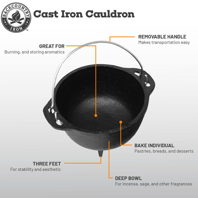 4.75 inch Cauldron Cast Iron Country Kettle for Wicca and Witchcraft