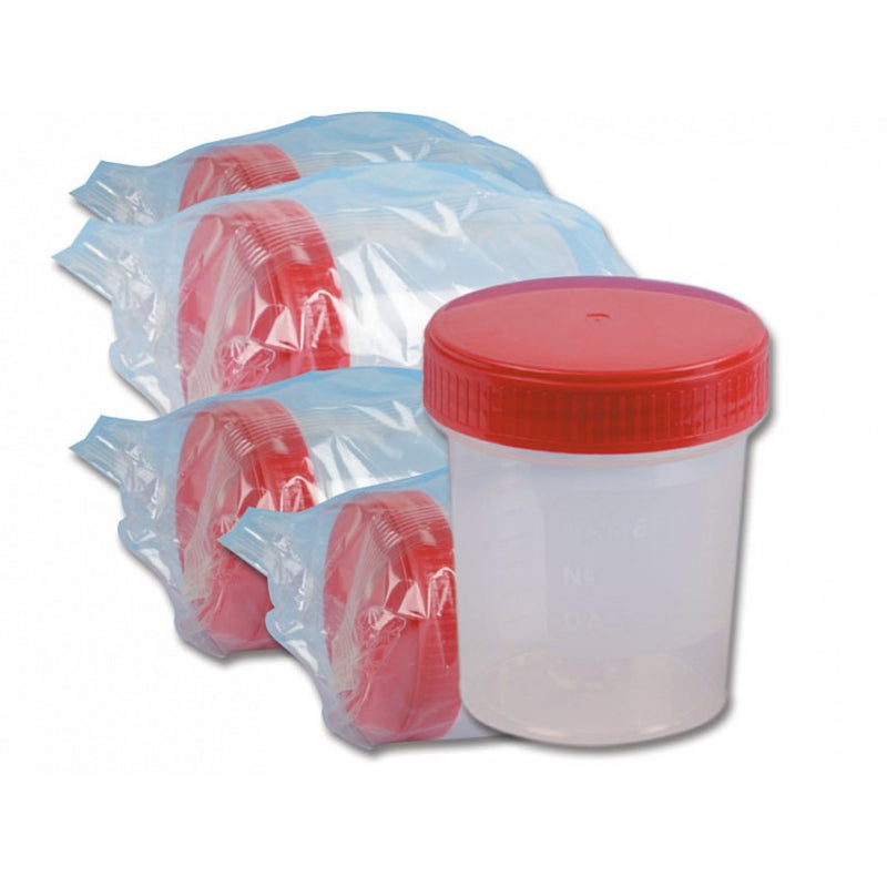[Australia - AusPower] - Sterile Urine Containers 4 Pack 120ml with Airtight Screw Cap 