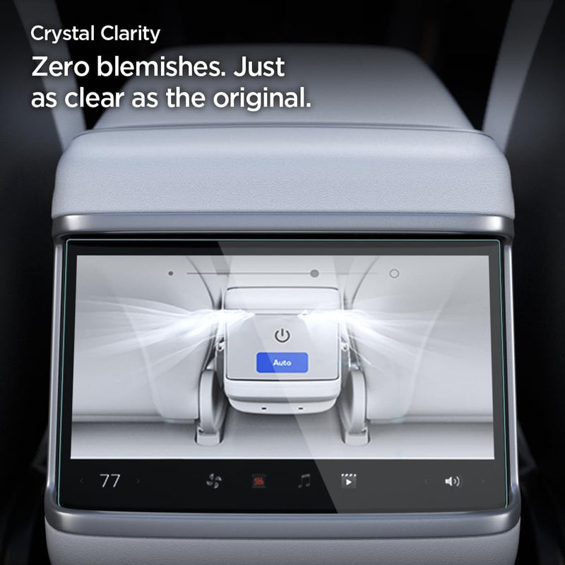 [Australia - AusPower] - Spigen Tempered Glass Screen Protector [GlasTR Slim] designed for Tesla Model S (2023/2024), Tesla Model X (2023/2024) 9.4 inch Rear Touchscreen - Matte/Anti Finger Print 