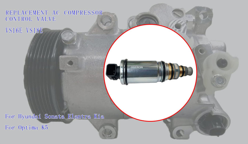 AC Compressor Control Solenoid Valve for Hyundai Sonata 2.0L 2.4L 2011-2014 Elantra Kia Optima K5, Kia Río 2018,VS16E VS18E Compressor Electronic Control Valve Replacement