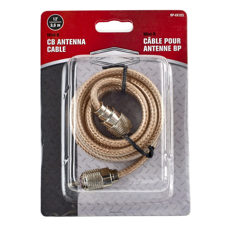 [Australia - AusPower] - RoadPro RP-8X12CL Clear 12' CB Antenna with Mini-8 Coax Cable 