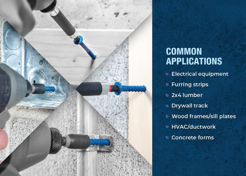[Australia - AusPower] - Tapcon 3/16" x 2-3/4" Star Torx Head Concrete Anchor Screws 3175407V2 | 100 Pack | Drill Bit Included 