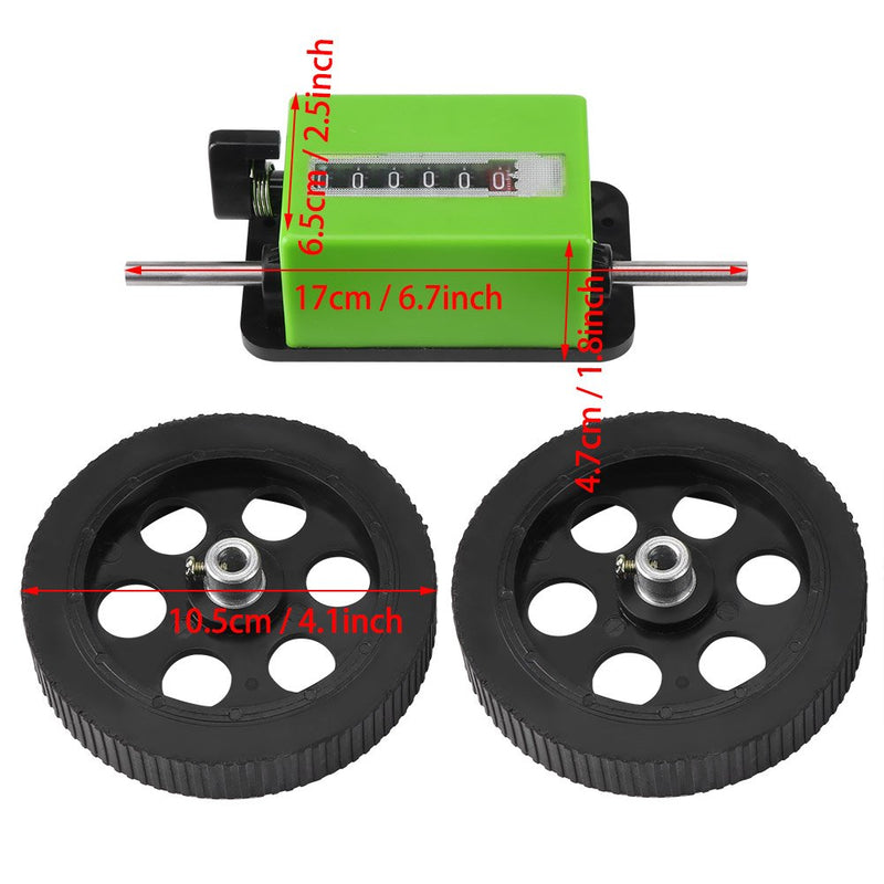 [Australia - AusPower] - Roller-Type Meter Counter, 6 Digit Meters Rolling Mechanical Length Counter For Measuring Textile, Printing, Artificial Leather, With Counter Range: 0-99999.9 Meters 