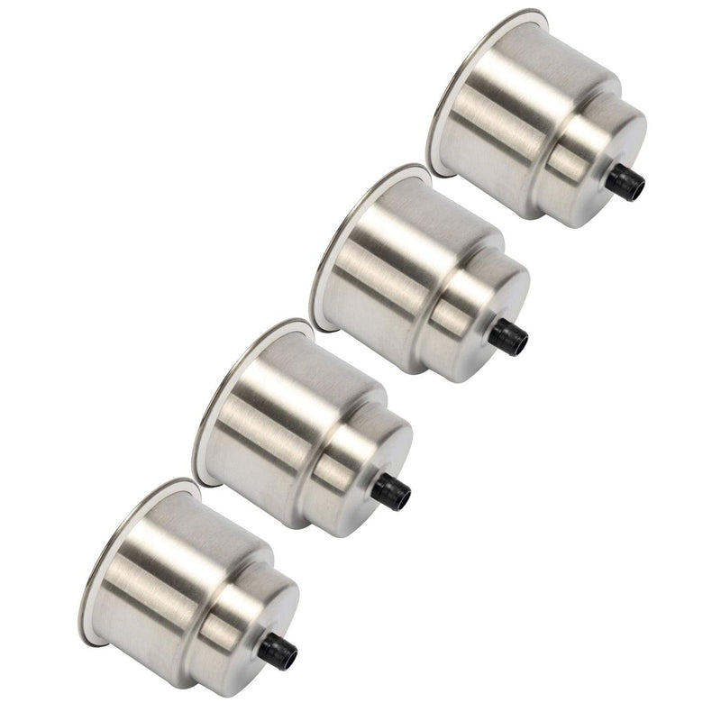 Amarine Made Pack of 4 Stainless Steel Cup Drink Holder with Drain Marine Boat Rv Camper