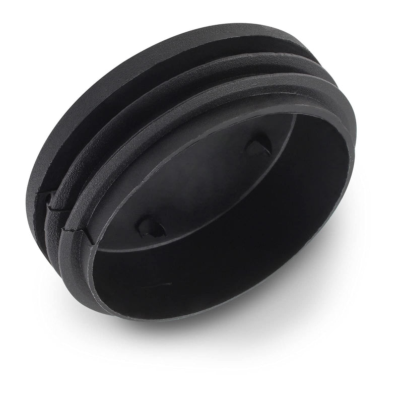 [Australia - AusPower] - 4 Pack 3 Inch Round Plastic Plugs, Durable Plastic Round End Caps, Black Round Tubing Plug, Pipe Tubing End Cap for Chair Table Stool Leg 3 Inch, 4 Pack 