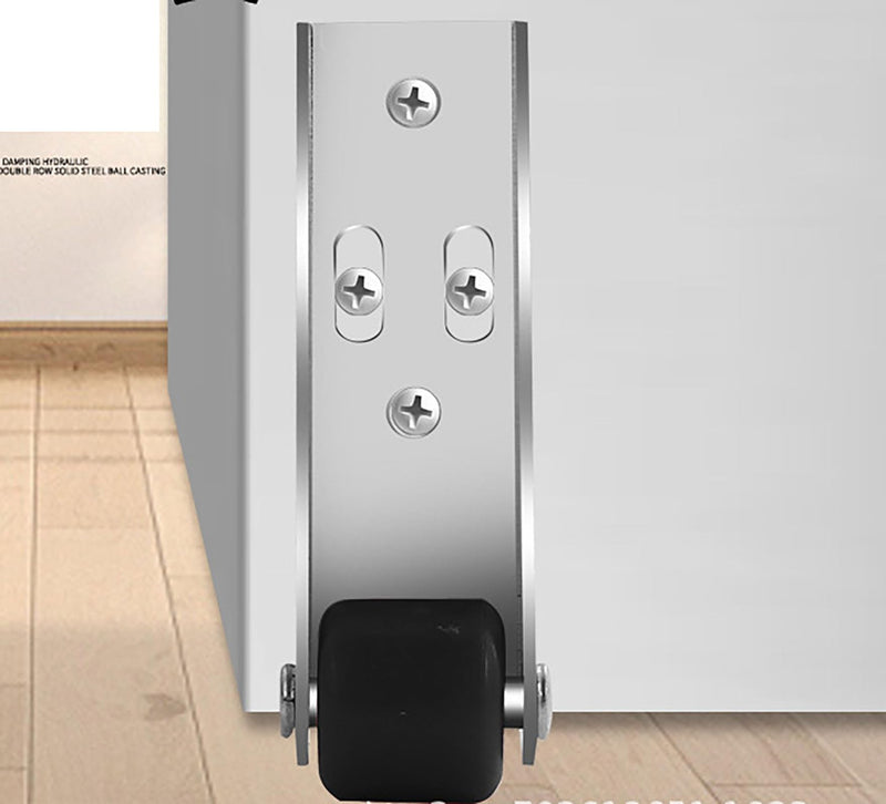 [Australia - AusPower] - Door Drooping Lifting Caster, 4 Pcs 2.8 Inch Carbon Steel Silent Rubber Wheel for Wood Door Support Anti-drooping (4) 