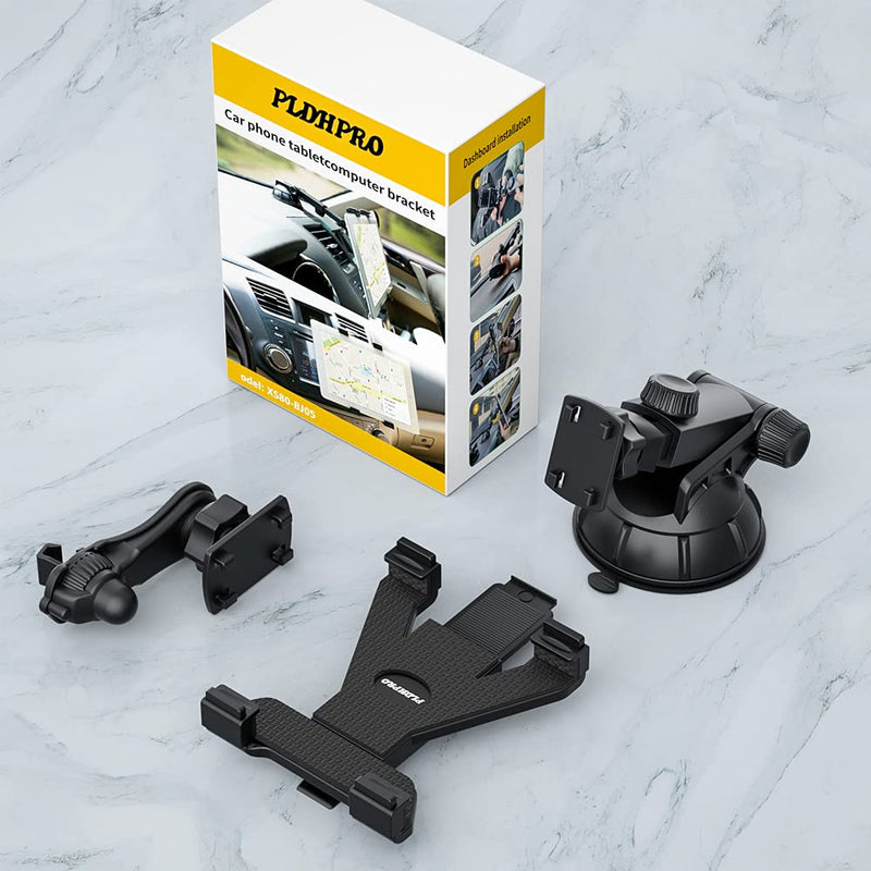 [Australia - AusPower] - Tablet Holder Car Mount for Apple iPad Samsung Galaxy Tab All 6"-11" Tablets, Cars Air Vent with Dashboard Windshield Strong Suction Cup Mount 360° Rotation Adjustable Telescopic Arm Tablet Holder Big 