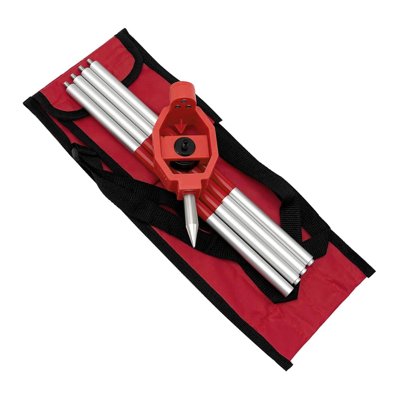 [Australia - AusPower] - Surveying Prism Pole Mini Prism Pole for Total Station with Extendable Aluminum Pole 25.4mm Diameter Offset 17.5mm GMP111 Prism Surveying Kit (17.5mm) 