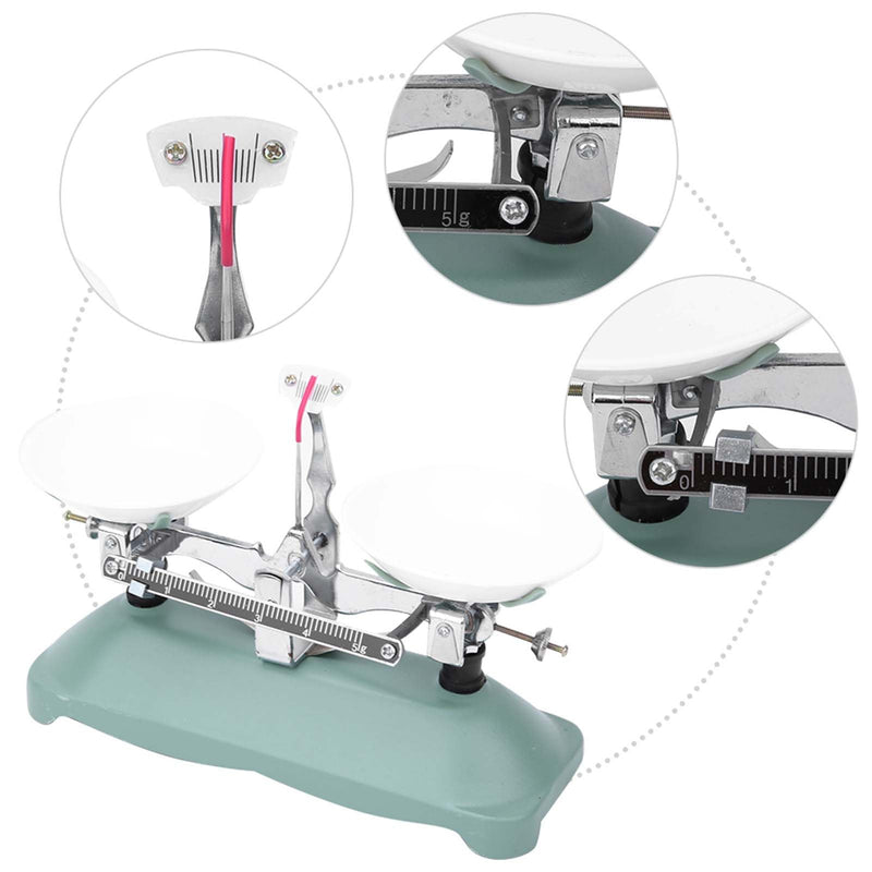 [Australia - AusPower] - Asixxsix 100g or 500g Double Pan Mechanical Balance Scale with Various Weights, Tray and Tweezers, High Calibration Accuracy for Lab Physics Experiment 