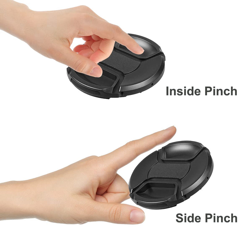 [Australia - AusPower] - SIOTI 67mm Lens Cap, 2 Packs + 1 Piece Cleaning Wiper, Model:LC-67, Compatiable with Camera Lens & Lens Filter & Filter Adapter Ring etc.(67mm) 67 mm 