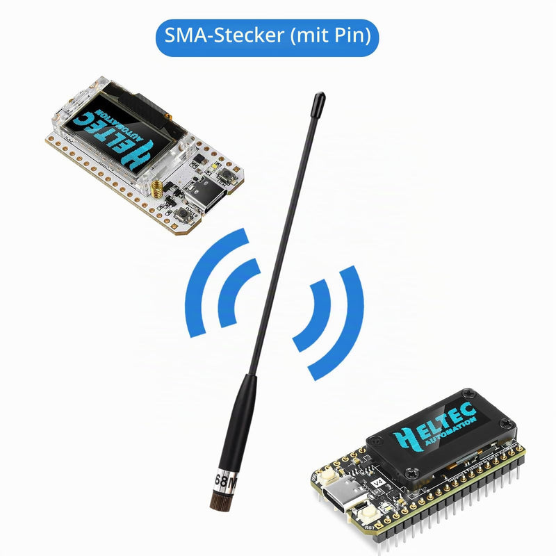 diymore 3-pack 868 MHz antenna, 10dBi gain for Meshtastic LoRa long-range soft whip antenna, 200mm SMA male (U.FL IPX) to SMA female cable, LoRa antenna for ESP32, LoRa 32 V3, LoRa V4 3 x antenna (868 MHz-10 dBi)
