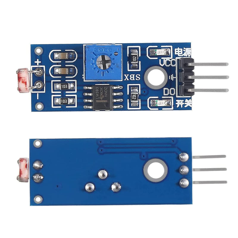 [Australia - AusPower] - DIANN 10pcs LDR Photosensitive Sensor Module 3 Pins 5MM Light Dependent Resistor Sensor Module Digital Light Detection LM393 
