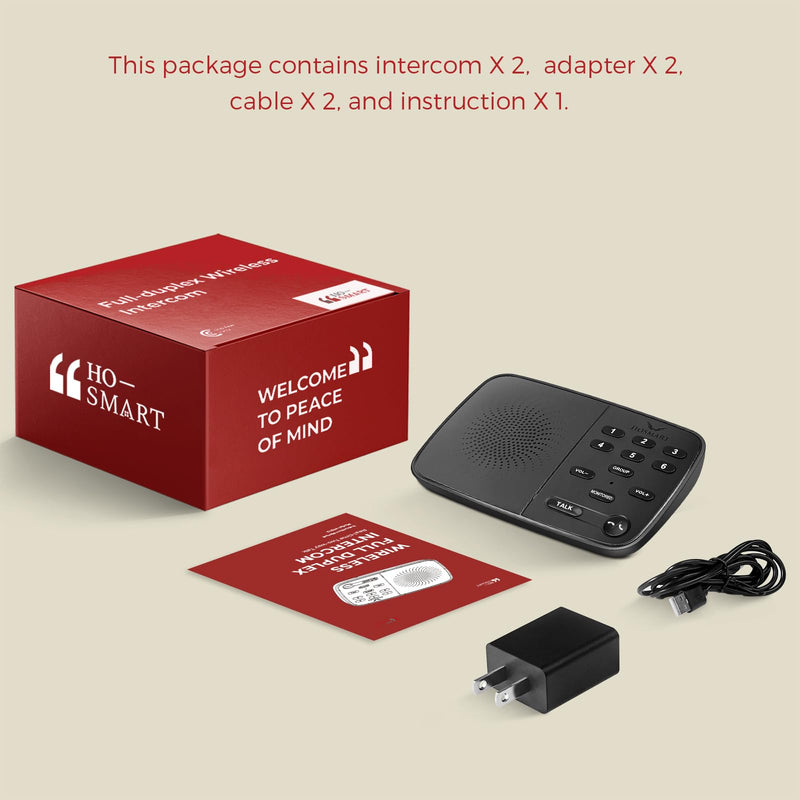 [Australia - AusPower] - Hosmart UltraSpeak Pro Intercoms Wireless for Home, 2024 Two-Way Real-time Intercom Full Duplex Wireless Intercom System for Home Use, House Intercom System for Business with 1200 Feet Range 2 stations 