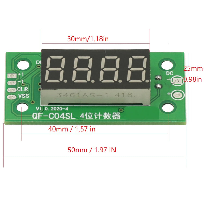 [Australia - AusPower] - DC6V-25V 0-9999 Electronic Digital Counter Module with Power Cut Memory Function 