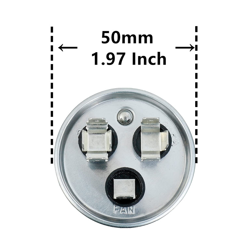 [Australia - AusPower] - BOJACK 30+5uF 30/5MFD ±6% 370V CBB65 Dual Run Circular Start Capacitor for AC Motor Run or Fan Start or Condenser Straight 