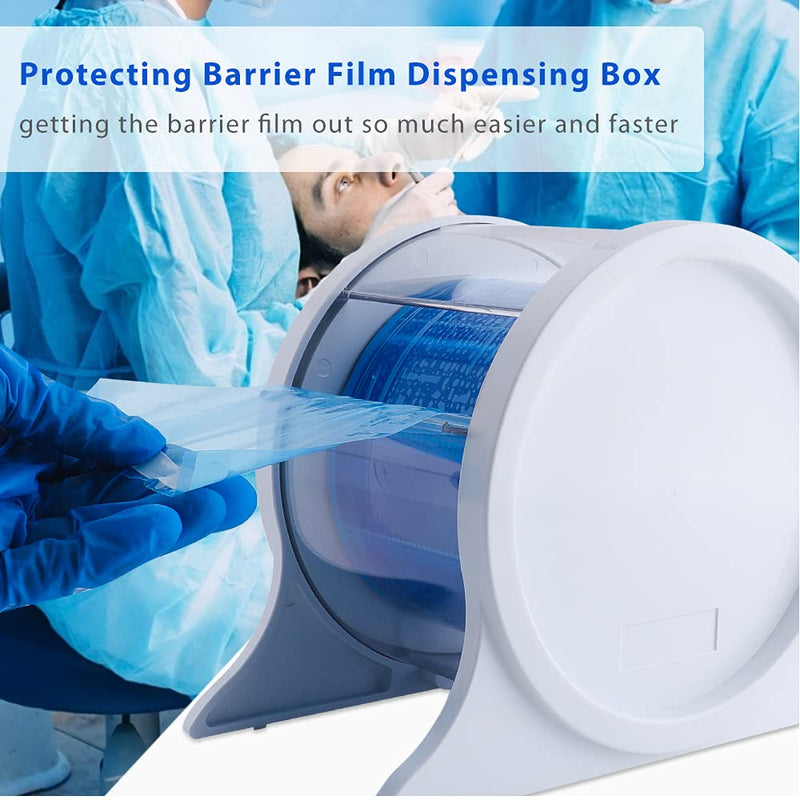 [Australia - AusPower] - LVCHEN Barrier Film Dispenser - Dental Organizer for 4" x 6" Plastic Defend Barrier,Acrylic Stand Holder for Tattoo Disposable Clear Barrier Film 