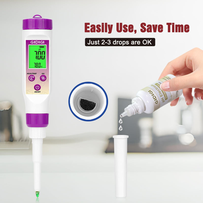 [Australia - AusPower] - Food pH Meter Calibration Kits with 4 * 30ml pH Storage Solution 