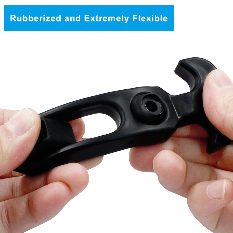[Australia - AusPower] - Hordion 2 Pack 110 x 46mm T-Handle Latches, Toolbox Lid Latches Boat Hatch Latches, Rubber Draw Latches for Toolbox Cooler Replacement(Black) 110 x 47mm-Black 