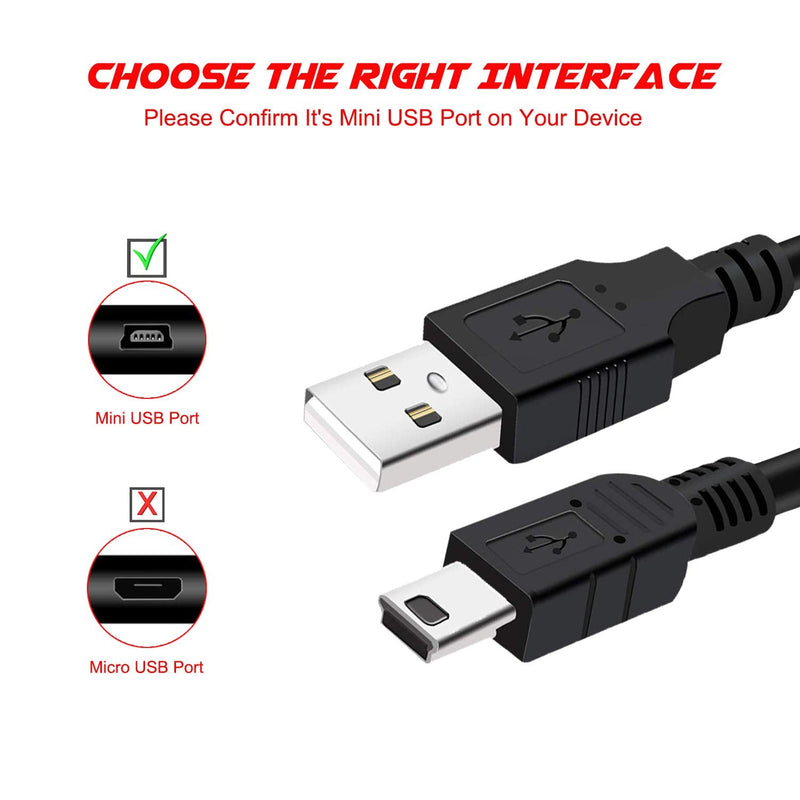 [Australia - AusPower] - 2Pack 10Ft Charger Cable for PS3 Controller, Magnetic Ring Mini USB Data Cord for Sony Playstation 3/ PS3 Slim/PS Move Controllers ,GoPro, TI-84 Plus CE HD,Dash Cam,MP3 Player Digital Camerasetc 