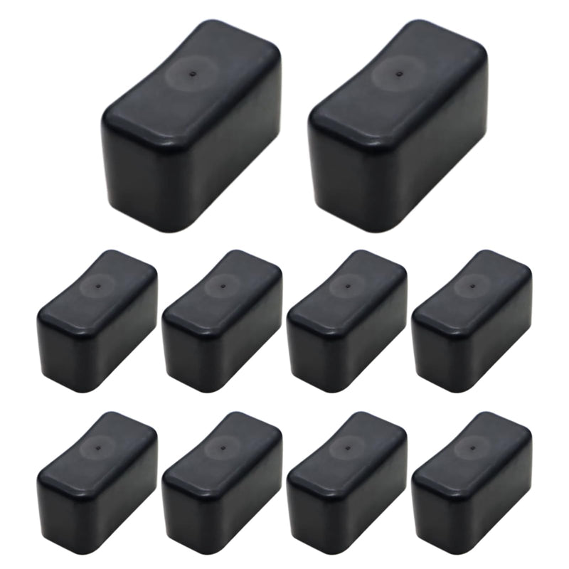 [Australia - AusPower] - Strut Channel Cap, 1-5/8 x 7/8 Plastic Black Short End Cap for 13/16" & 7/8" Tall Strut Channel End to Protect The End of The Channel (10 Pack) 