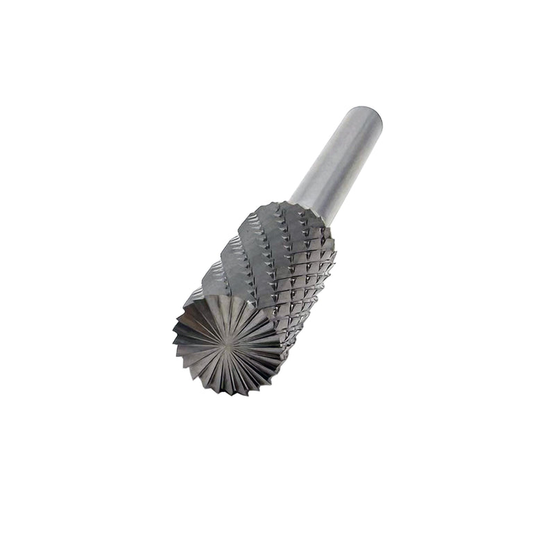[Australia - AusPower] - SB-5 Tungsten Carbide Burr Cylinder Shape Double Cut Rotary Burrs File(1/2''cutter Dia,1''Cutter Length) with 1/4'' (6.35mm) Shank dia, by LU&MN SB-5 