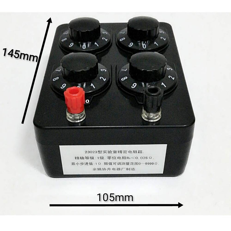 [Australia - AusPower] - 1Pcs 0-9999 Ohm Simple Resistance Box Precision Variable Resistor For Physical Electricity Experiment Teaching 