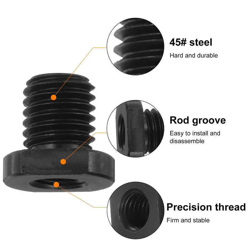 QUARKZMAN M10 Female to M14 Male Adapter Polisher Adapter Connection Rotary Tool Attachment Thread Adapter Conversion Tool for Diamond Core Drill Polishing Wheel Black