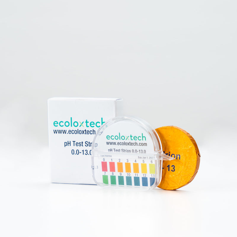 [Australia - AusPower] - EcoloxTech - Instant Check pH Paper, Wide Range pH Test Strips [0.0-13.0] for EcoOne Systems Water Testing Kit, Water Quality Tester, pH Tester for Home, Restaurant, and Lab Use - 125 Strips 