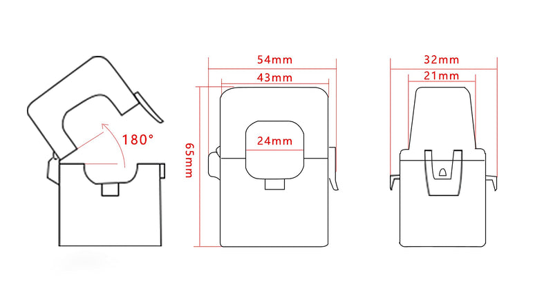 [Australia - AusPower] - AC Current Sensor Transformer, Core Current Transformer Coil Sensor for 400A Amp Energy Meter 