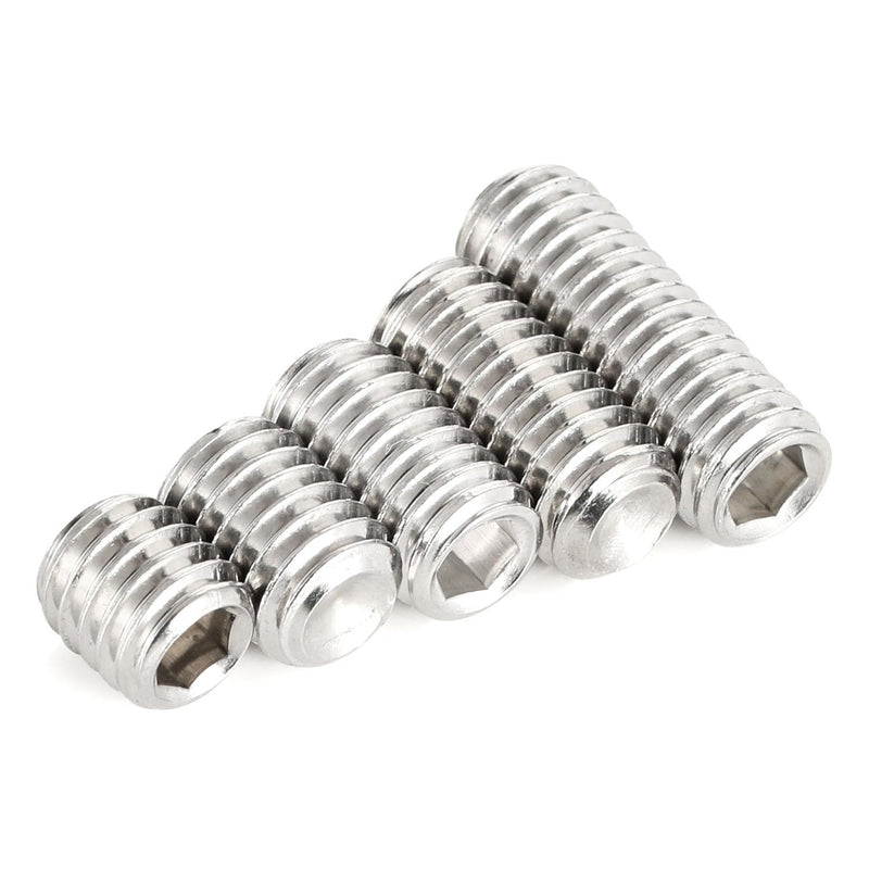 [Australia - AusPower] - #10-24 x 3/8" Set Screws, Internal Hex Head Allen Drive Cup Point Screws with Hex Key Wrench, 304 Stainless Steel, 50 PCS #10-24 x 3/8" 