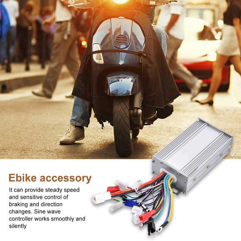 Ejoyous Brushless Speed Controller, 48V 500W Aluminium Alloy Motor Speed Brushless Controller Electric Sine Controller for Electric Scooter