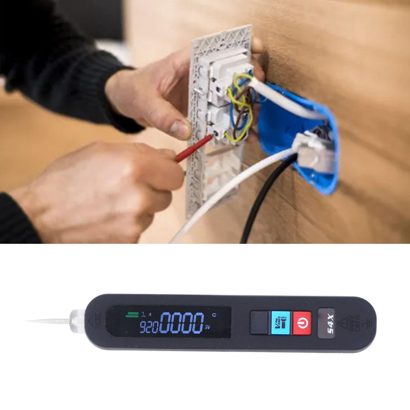 [Australia - AusPower] - LCD Digital Voltage Detector Pen, AC Multimeter with 3.7V Battery, Rechargeable Electric Tester 