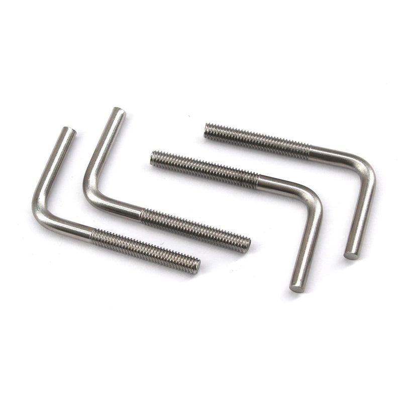 [Australia - AusPower] - (6 Pieces) 10x150mm L Shape Foundation Bolts 304 Stainless Steel Right Angle Anchor Bolt Long Square Bend Screw M10x150 