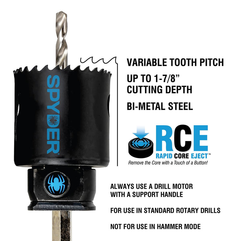 Spyder 600107 Rapid Core Eject Hole Saw, 5-Inch