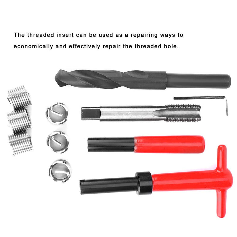 [Australia - AusPower] - 11Pcs M16x1.5 Thread Repair Kit Stainless Steel Drill Helicoil Repair Kit Threaded Reply Tool Kit 