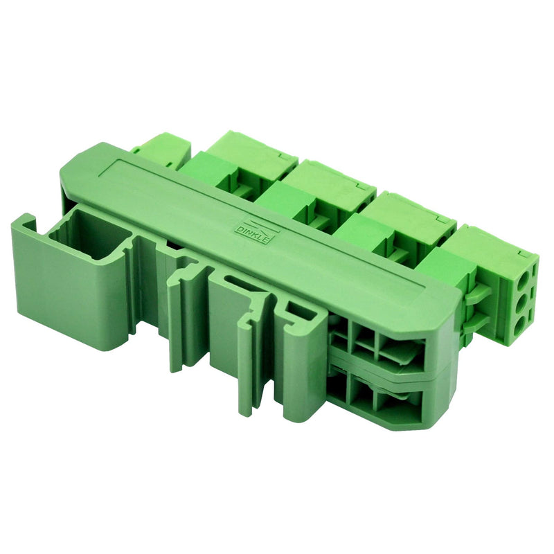 [Australia - AusPower] - Slim DIN Rail Mount 10A/300V Pluggable Screw Terminal Block Distribution Module (5x3 Position) 5x3 Position 