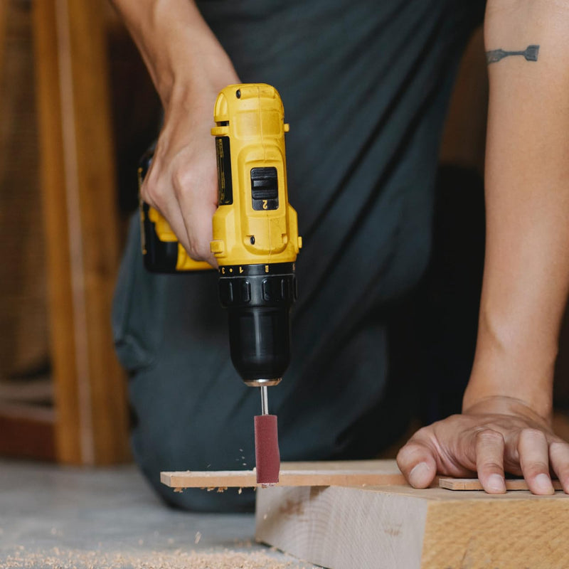[Australia - AusPower] - iplusmile Handheld Rubber Sanding Drum, 7 Pieces Sanding Drums, Sanding Attachments, Sanding Sleeves, Sanding Rods Accessories 