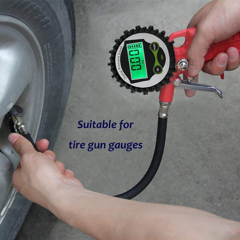 [Australia - AusPower] - Digital Low Pressure Gauge with 1/4'' NPT Bottom Connector and Rubber Protector by Uharbour, 0.35-15 psi, Accuracy 1% .F.S. 0.35-15PSI Bottom Mount 