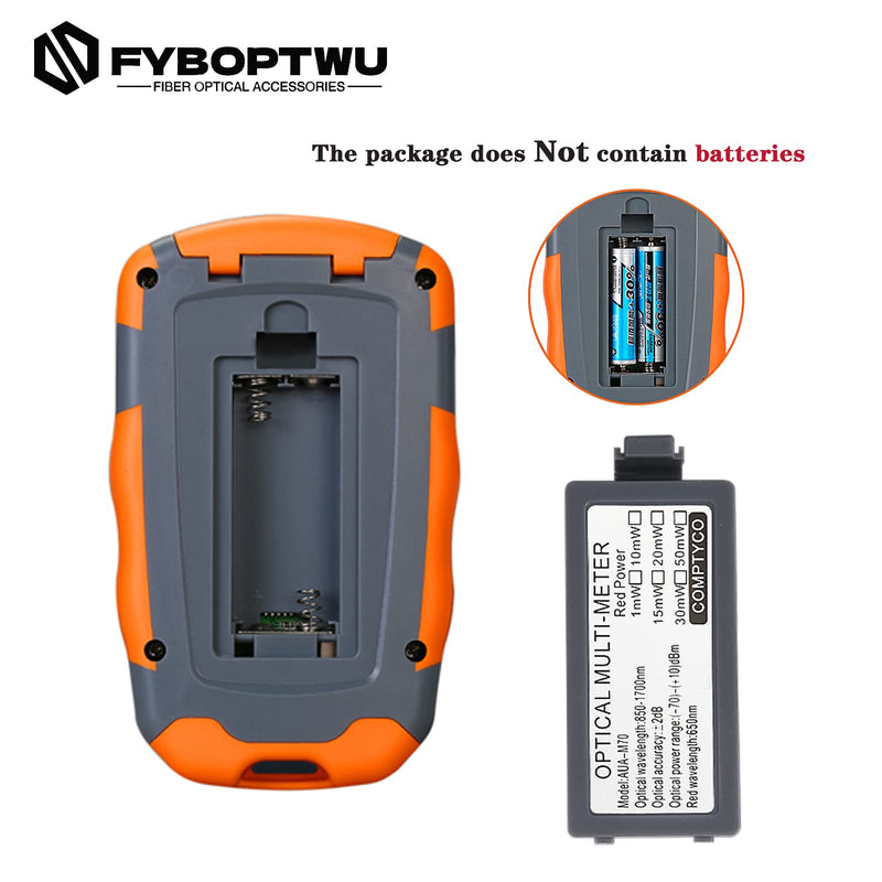 [Australia - AusPower] - 2pcs 4 in 1 Function Visual Fault Locator & OPM Portable Optical Power Meter (FC/SC/ST) & RJ45 Network Test & LED Lighting, Portable Fiber Optic Tester, Range: (-70) dBm ~ (+10) dBm OPM & VFL-10 2 