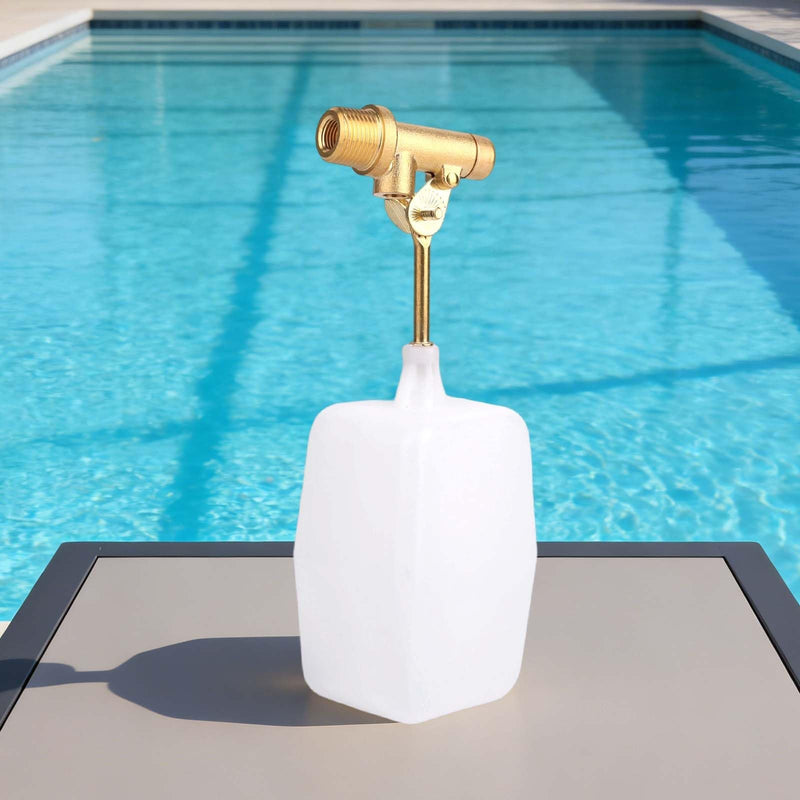 [Australia - AusPower] - 3/8" Water Float Valve, Automatic Water Level Control Valve with Adjustable Arm for Pools Fountains Tanks & Auto-Fill Systems 