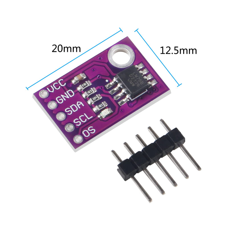 [Australia - AusPower] - 5PCS LM75 LM75A Temperature Sensor High Speed I2C IIC Interface High Precision Development Board Module 
