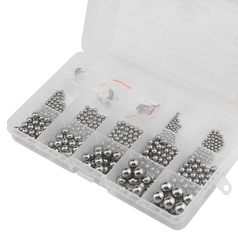 [Australia - AusPower] - XINGYHENG 580Pcs 15Kinds 304 Stainless Steel Precision Chrome Steel Bearing Ball Assortment Kit for Repairing Bicycle 