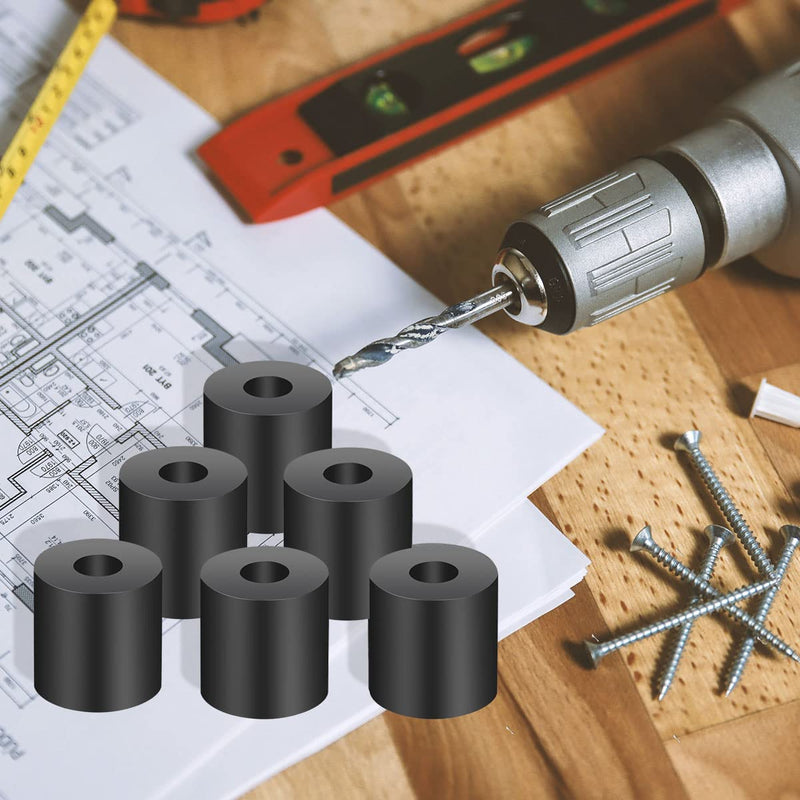 [Australia - AusPower] - 20Pcs Tear Resistant Multi-Purpose Rubber Spacer 1" OD x 3/8" ID x 1" Thick Rubber Bushing Solid Smooth Round Neoprene Rubber Washers for Car,Motor,Bars Accessories 20 