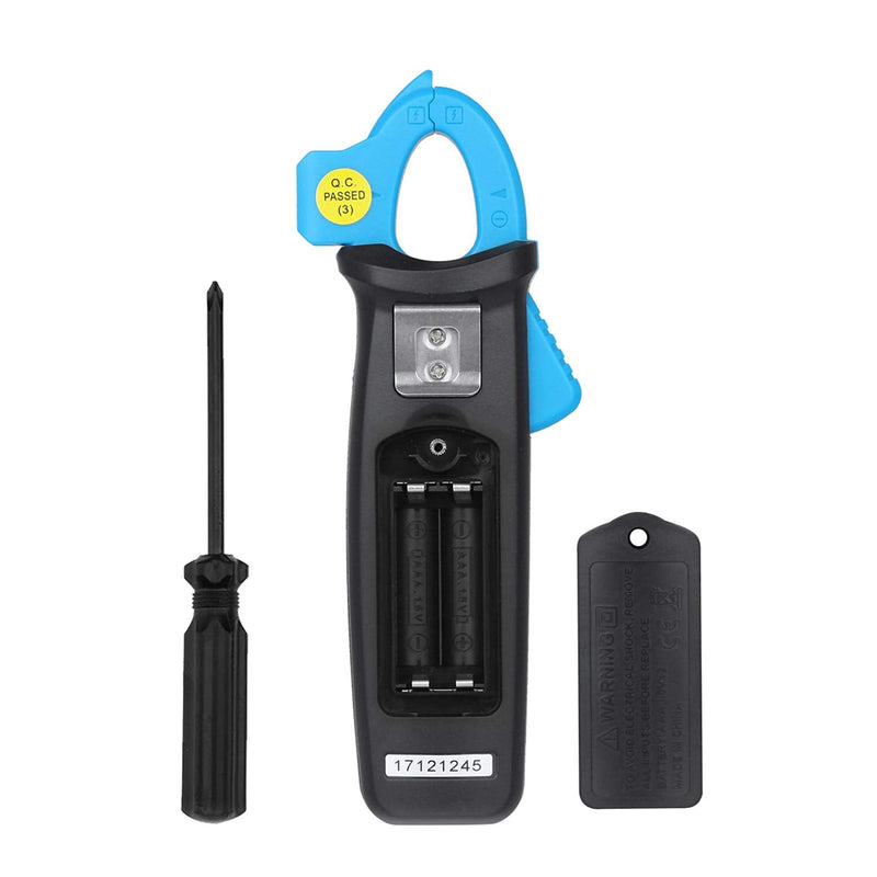 [Australia - AusPower] - BSIDE DC Amp Clamp Meter 1mA Current True RMS Auto-Ranging 6000 Counts Digital Ammeter Hz Temperature Capacitance Live Check V-Alert Low Impedance Voltage Tester with Back Clip Blue 
