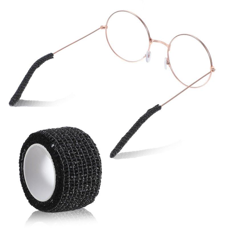 Mabor 4-Pack Glasses Ear Cushion Bandage, Anti-Slip Comfortable Ear Grippers Tape for Eyewear Arm Padding, Black