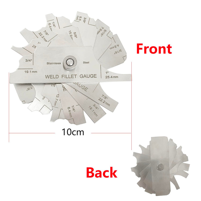 [Australia - AusPower] - 3pcs/Set MG-11 Cam Type Weld Gauge Metric & Inch + V-WAC Gage Biting Edge Stainless Steel Welding Gauge + MG-8 Bridge Cam Gage Welding Gauge 3 Kind of Welding Gauge Kit 