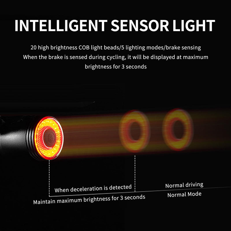 Smart rear light, LED rear light, lighting set, LED, for adults | With USB rechargeable, rear light set, lighting